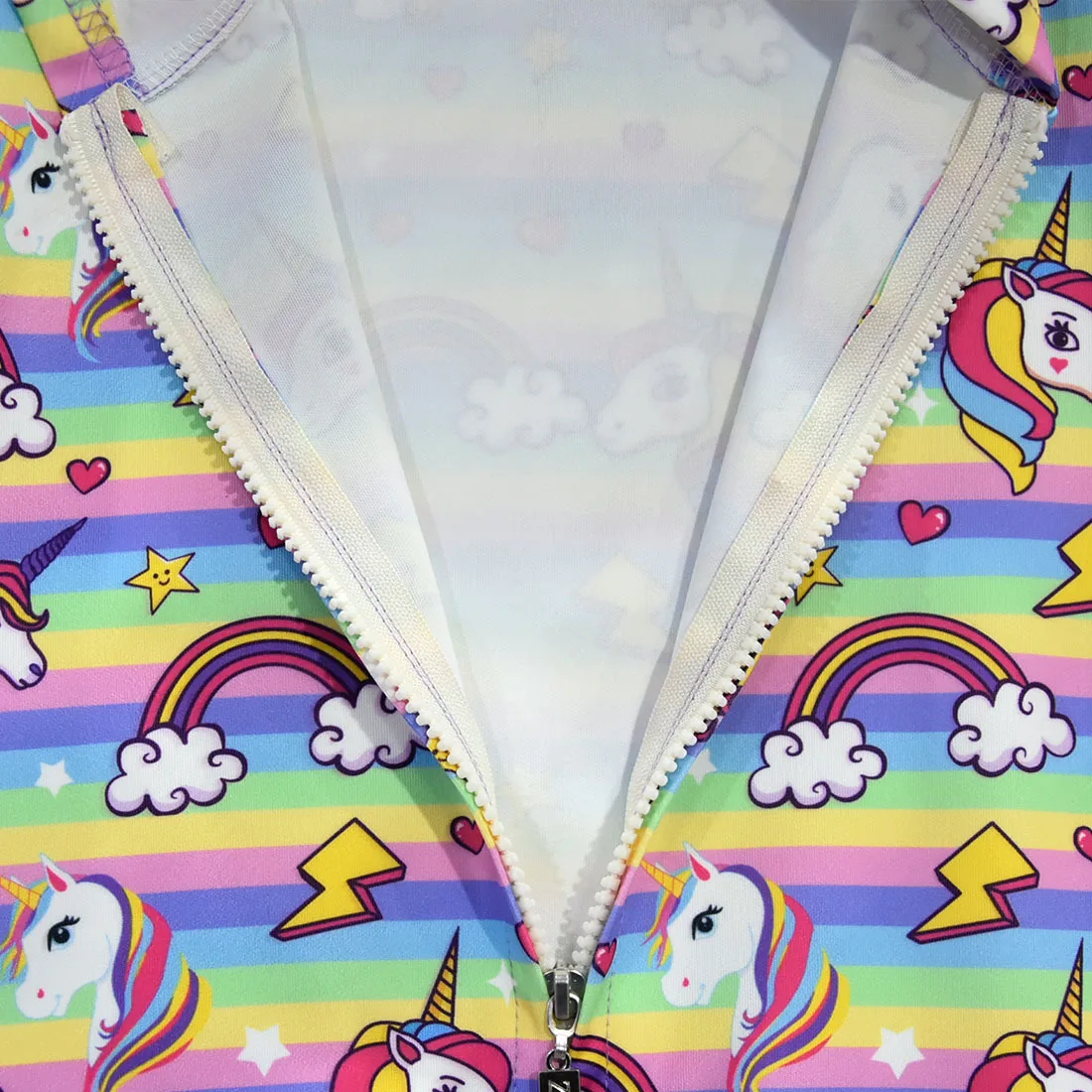 Zipper Rainbow Unicorn Jacket