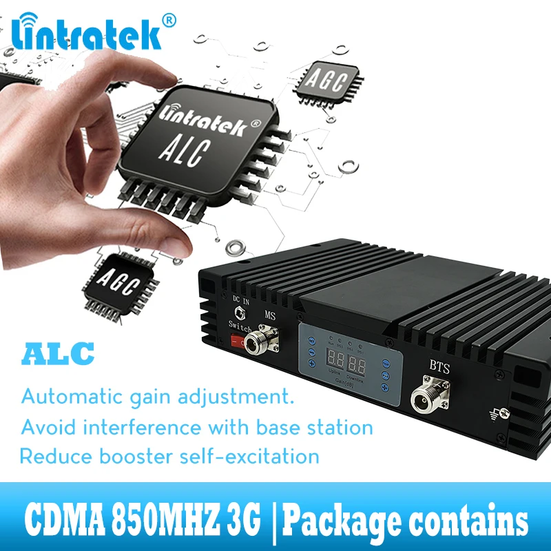 lintratek Supper Power CDMA 3G UMTS 850 mhz Signal Booster GSM 850mhz Mobile Phone Cellular Signal Amplifier High Gain Repeater