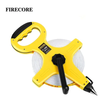 

FIRECORE 50M Glass Fibre Measure Hand-Held Tape Measure Retractable Flexible Ruler Double-Sided Scale Metric Reel Measuring Tool