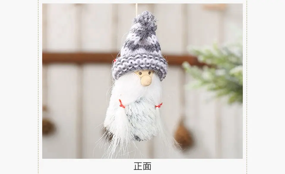 老人小孩针织帽绒布挂件_11