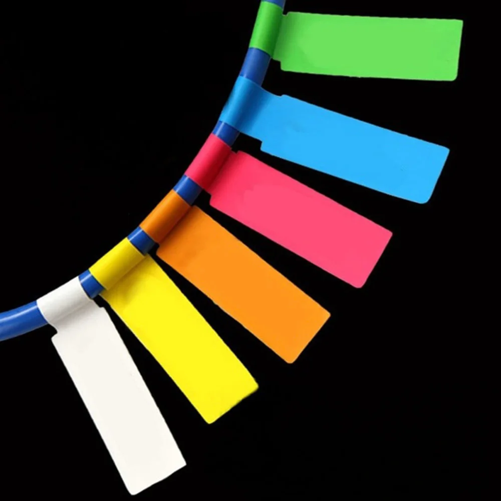  80 etiquetas multicolor para organización de cables para  etiquetas de cable, organizador de cables, etiquetas identificadoras de cable  para cargador de teléfono USB (verde, azul, rosa y rojo + rojo) :  Electrónica