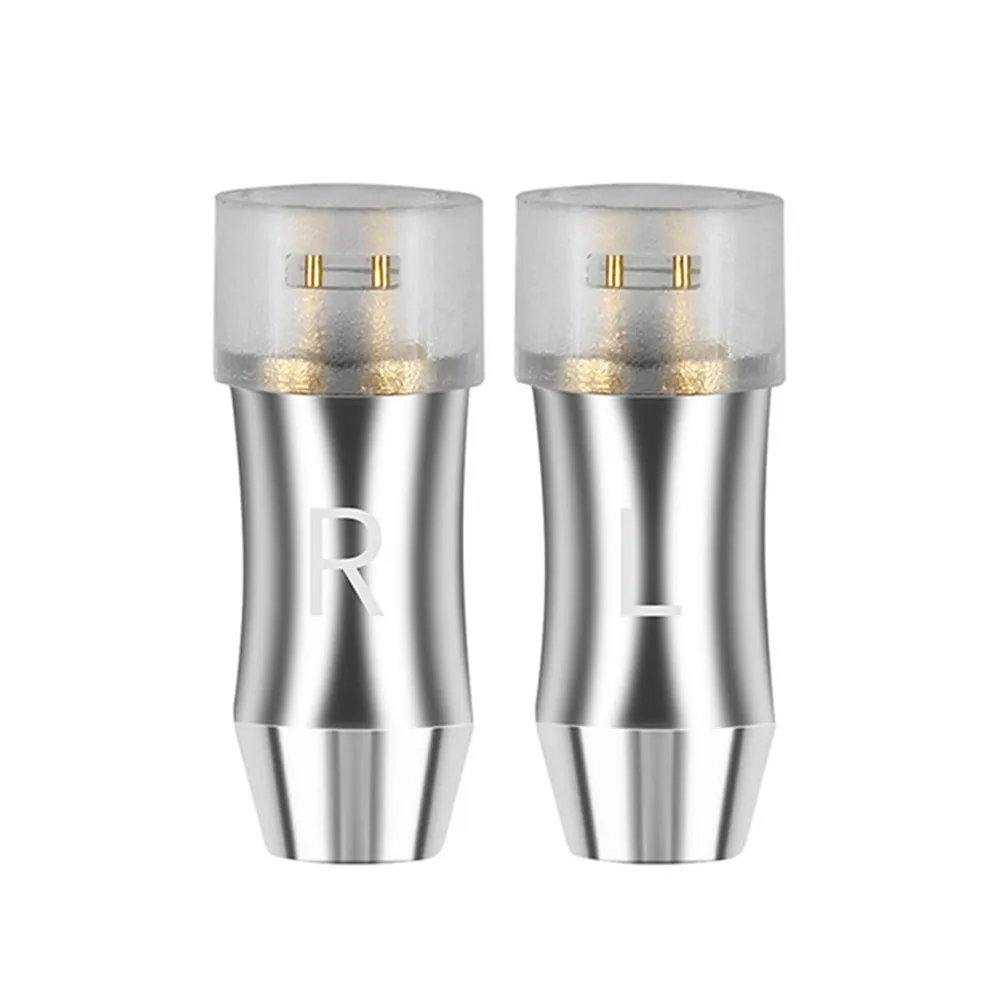 Silver2 5pair 5 пар наушников 2Pin разъем для IE8 IE8I IE80 DIY HiFi гарнитура алюминиевый сплав металлический адаптер аудио разъем провода разъем - Цвет: Silver2 5pair