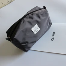 

Normcore Women Cosmetic Bag For Make Up Waterproof Female Makeup Bag Zipper Men's Toiletry Bag Nylon Travel Washing Storage Bag