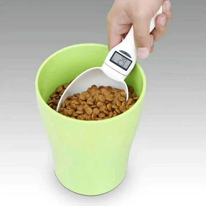 800g Pet Food Scale Cup for Dog Cat Feeding Spoon Bowl Electronic Weighing Spoon Measuring Scoop Cup Portable With Led Display