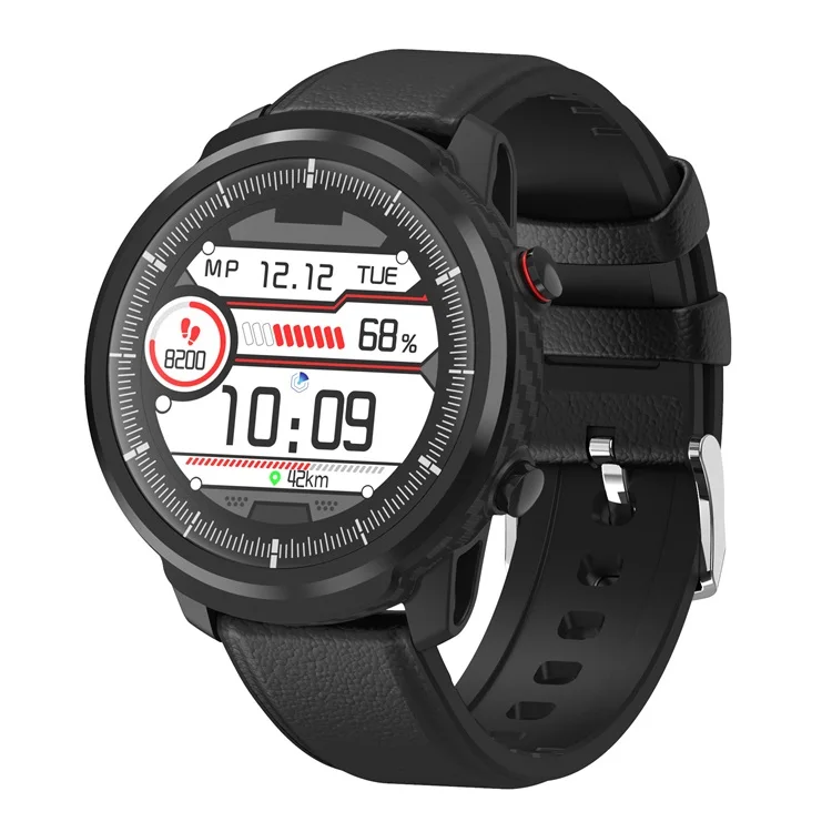 Мужские Смарт-часы ESEED L5 Pro S10 pluS, IP67, водонепроницаемые, полный сенсорный экран, долгий режим ожидания, умные часы для женщин, пульсометр, PK honor часы - Цвет: Leather-Black