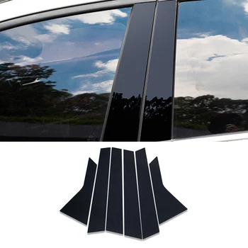 

New Arrival High Quality 6 PCS Set Door Trim Piano Cover Kit Black Pillar Posts For Honda CRV 07-11