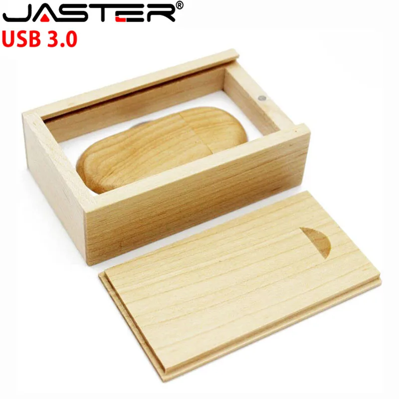 JASTER USB 3,0 деревянный USB с коробкой usb флеш-накопитель лазерная гравировка 4 ГБ 16 ГБ 32 ГБ для фотосъемки свадьбы(более 10 шт. бесплатный логотип