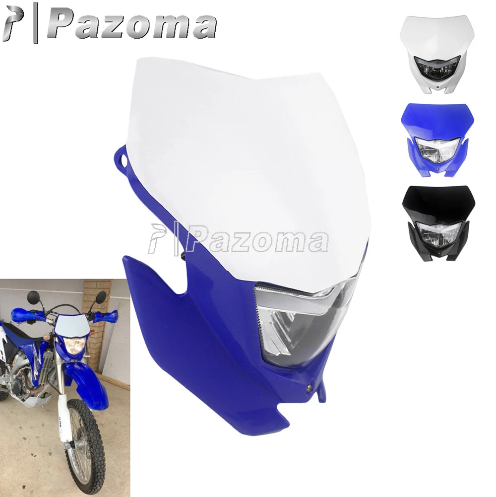 Universal Dirt Bike Motorcycle Headlamp H4 Head Light For Yamaha WR250 WR450F YZ250 YZ450F Off Road Motocross Headlight Fairing |