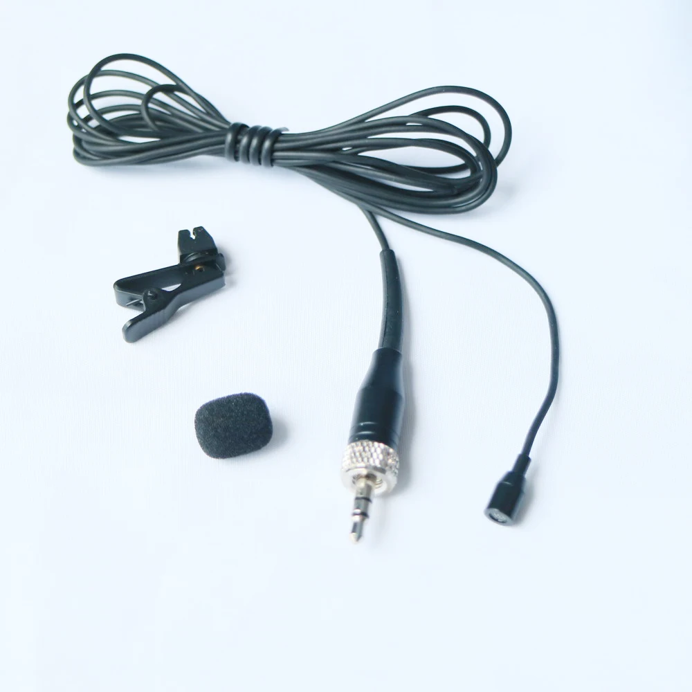 Nero Mini Clip Di Legame Lavalier Risvolto Microfono Per Sennheiser Ew100 G2 G3 G4 Beltpack Senza Fili Trasmettitore