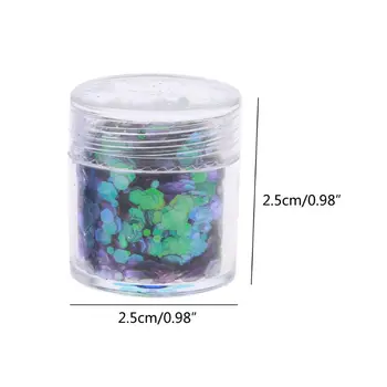 

12 Box Cosmetic Festival Chunky Sequins Epoxy Resin Pigment Body Face Hair Nair Art Glitters Paillette Iridescent Flakes