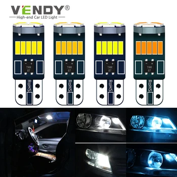 

4pcs Canbus W5W T10 Car LED Interior Light Width Lamp Auto License Plate Bulb For lada vesta granta Kalina niva seat leon ibiza