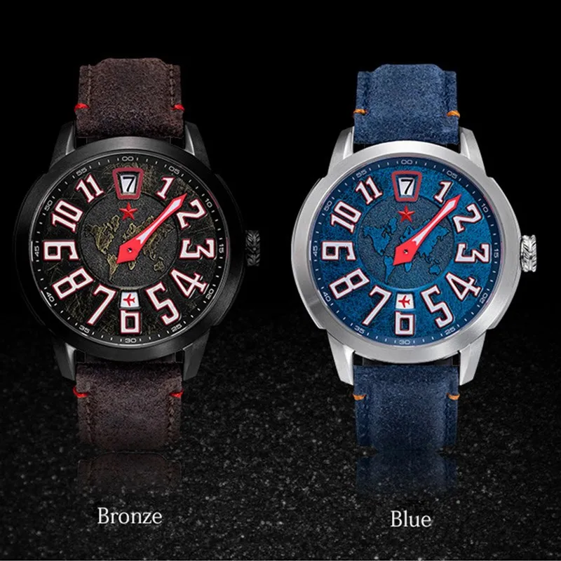 Luxury Men's Single-hand Automatic Mechanical Watch ST1721 Seagull Movement Sports Men Watches Military Calendar Luminous | Наручные