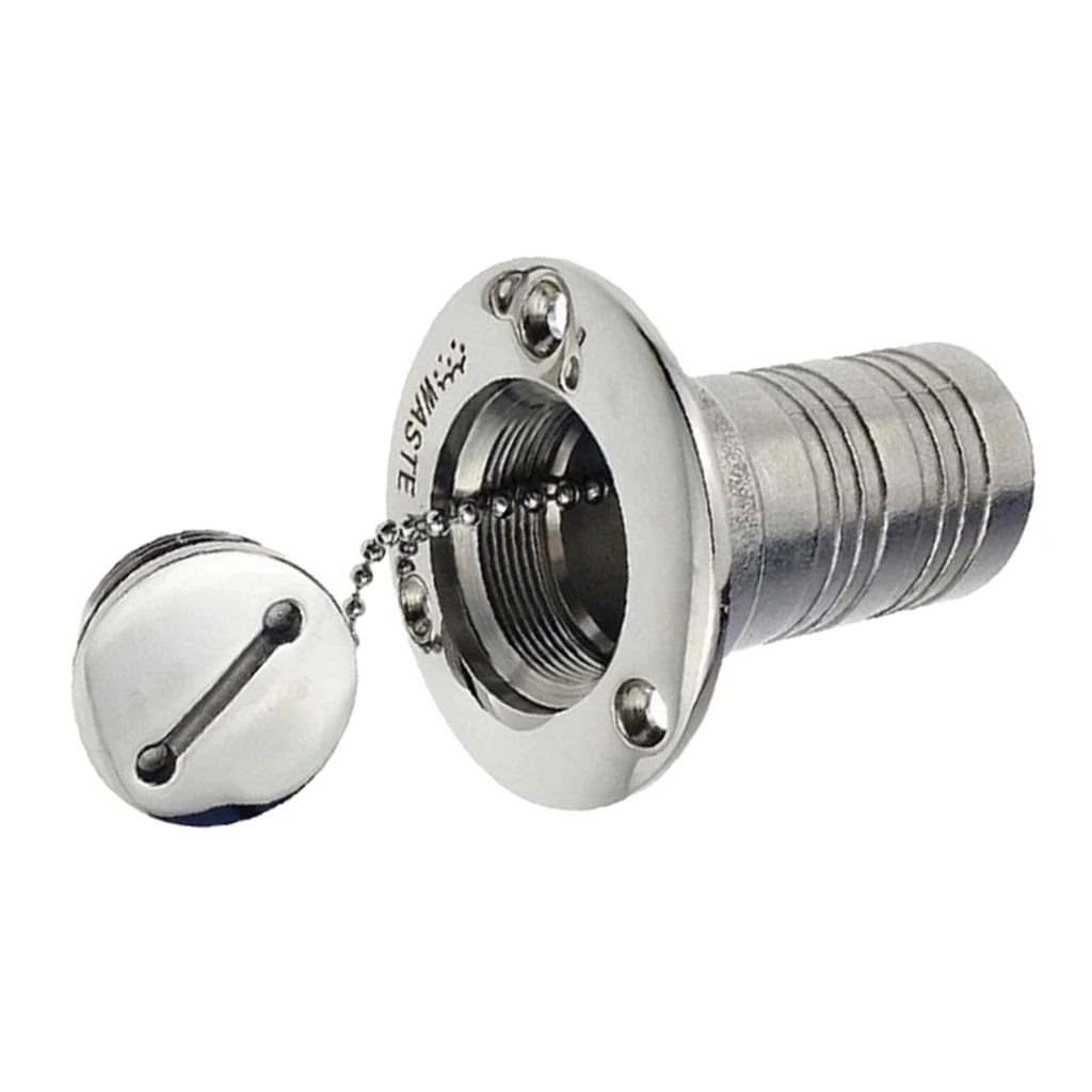 Waste Fuel Deck Filler Made Of Stainless Steel, Filler Neck With Tank Cap And Key, Fit For 38 Mm Fuel Hose