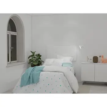 

Headboard bed upholstered Padding Julie 115x55 cms. For beds 80, 90 and 105 cms. Leatherette Color White.