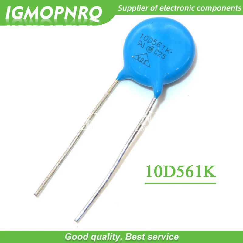 

10 шт., пьезорезистор 561K, 10D561K, 560 в, варистор, резистор IGMOPNRQ