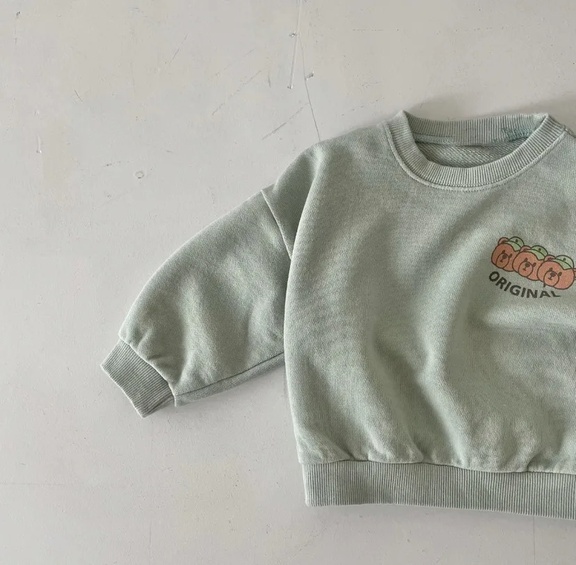 Description Picture 5 of itemFashion Cartoon Print Baby Long Sleeve Tops Kids Casual Sweatshirt For Boys Cute Bear Pattern Pullover Cotton Baby Girl Hoodie