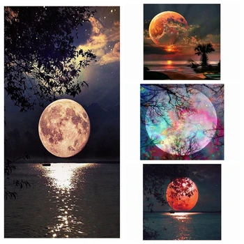 

5d diamond painting moon landscape new handmade DIY production cross stitch 2020 new home decoration a variety of optional