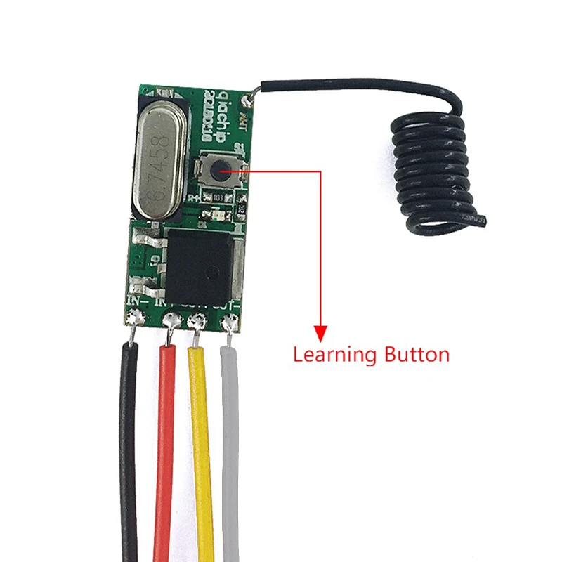 Универсальный Беспроводной дистанционного Управление SwitchQIACHIP 433 МГц 1CH RF приемника радиорелейной USB Micro модуль камеры светодиодный светильник Управление; DC 3,6 V-24 V "сделай сам"