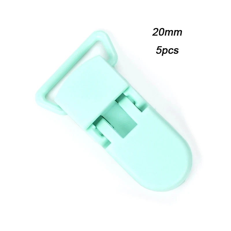 5pcs 20mm mint LOFCA, разноцветный нейлоновый шнур, Прорезыватель для сосок, зажим, аксессуары, сделай сам, для прорезывания зубов, ожерелье, подвеска для изготовления ювелирных изделий - Цвет: 5pcs 20mm mint