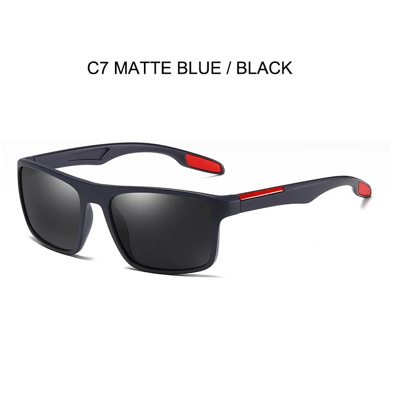 C7 MATTE BLUE SIMPRECT TR90 поляризованные солнцезащитные очки мужские квадратные солнечные очки ретро солнцезащитные очки для мужчин UV400 антибликовые очки для вождения - Цвет линз: C7 MATTE BLUE