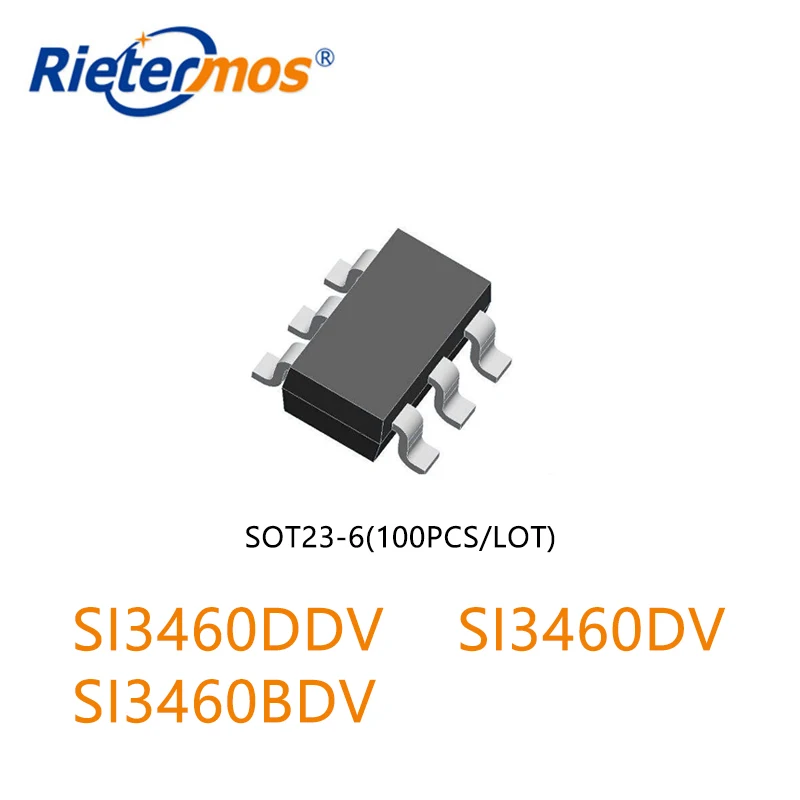 100 шт. SI3460DDV SI3460DV SI3460BDV SI3460 SOT23-6 TSOP-6 NMOS 20V