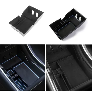 

Hot Sale Car Interior Accessories Organizer Abrasion and Durability Center Console Organizer Armrest Storage Box for Tesla Model