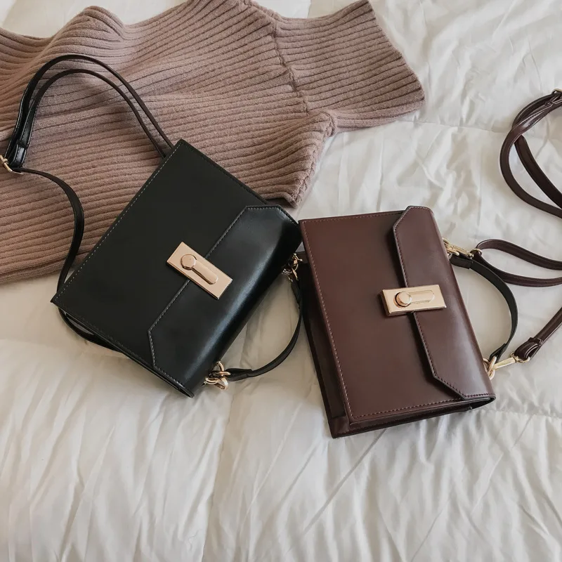 

INS Super Fire Bag Women's 2020 New Style Fashion Korean-style Retro Online Celebrity Small Black Bag CHIC Versatile Crossbody B