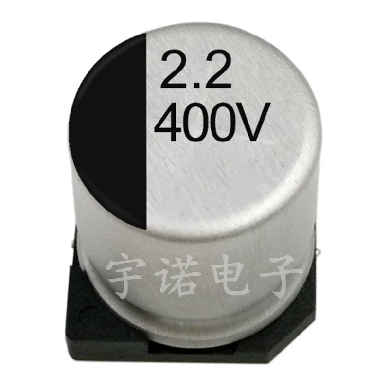 10PCS 400v2.2uf SMD Aluminum Electrolytic Capacitor Volume 6*10.5  2.2uf 400v SMD Size：6.3x10.5（MM） 10pcs high quality general quality into 400v 6 8uf electrolytic capacitors volume 8 10 mm 400v 6 8uf