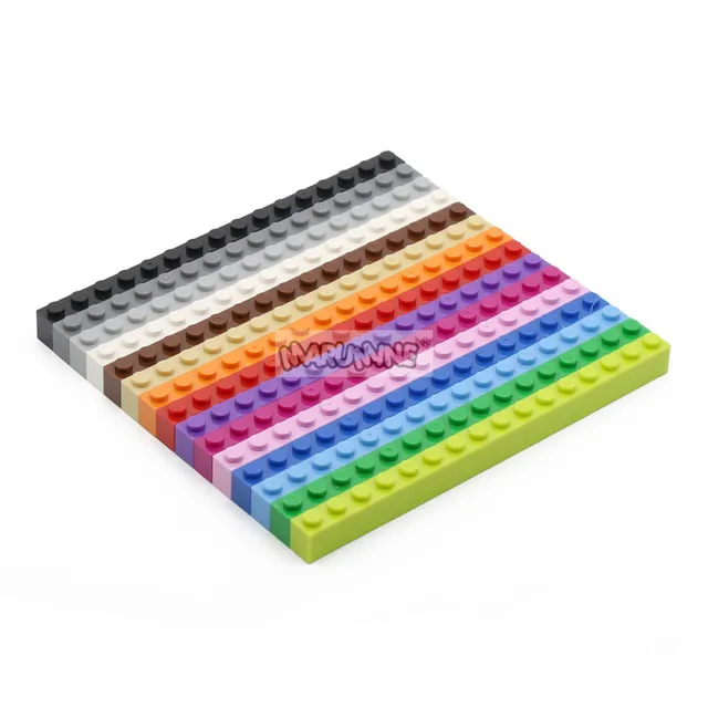 MARUMINE 30PCS 1x16(3H) Building Bricks Cube Classic MOC Base Blocks Part City Particles Compatible with 2465 Construction Toys 2