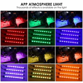 

Romantic Car Interior Light Adjustable Power Car Remote Control Replacement 48 LED DC 12V Plastic