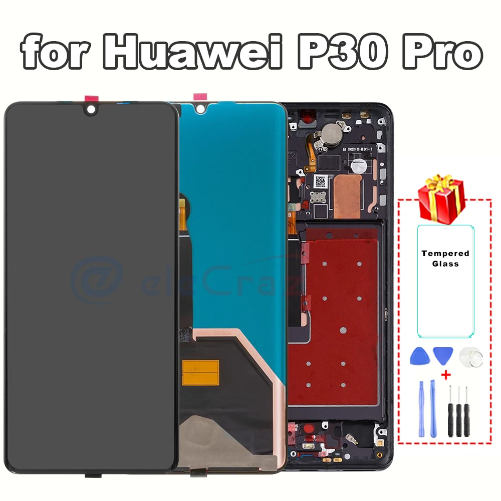 Originale 6.47 "Per Huawei P30 Pro Display Lcd Con Touch Screen Digitizer Assembly Con Cornice Vog-L29 Vog-L04 Di Vog-L09
