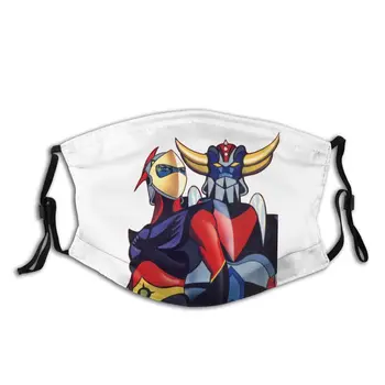 

UFO Robot Grendizer Goldrake Adult Reusable Face Mask with Filter Dustproof Mask Respirator Mouth Muffle