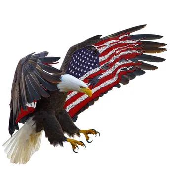 

American Eagle Sticker American Flag Laptop Sticker Decal in the United States DIY on Computer Car Notebook (14cm*12cm)