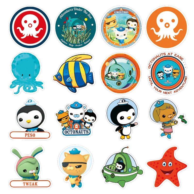 Octonauts ݺ ʴ  峭 ƼĿ, ȭ   PVC  ƼĿ,   Ƽ ǰ, 40 