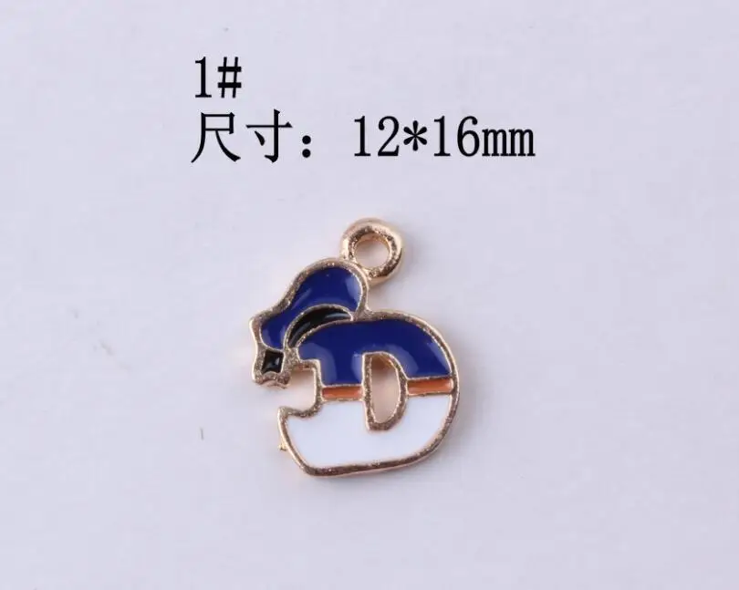 1 -12x16mm 10 шт Эмаль мультфильм Шарм для изготовления ювелирных изделий Модные Серьги Браслет и подвески, ожерелья - Окраска металла: 1 -12x16mm