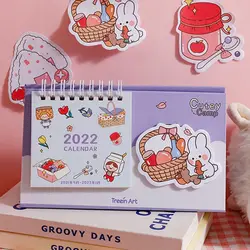 Calendrier de bureau avec bloc Notes 2022, mignon dessin animé, calendrier de bureau Double, Plan créatif Simple pour les étudiants 