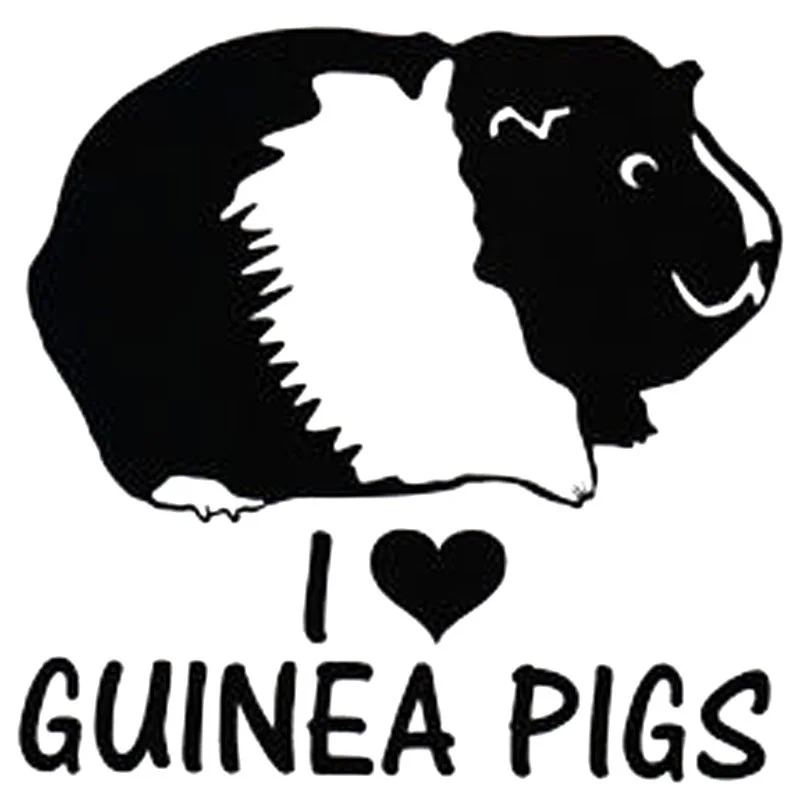 Забавная наклейка 15 3 см * &quotI Love Ginea Pigs&quot подливные грызуны для домашних животных