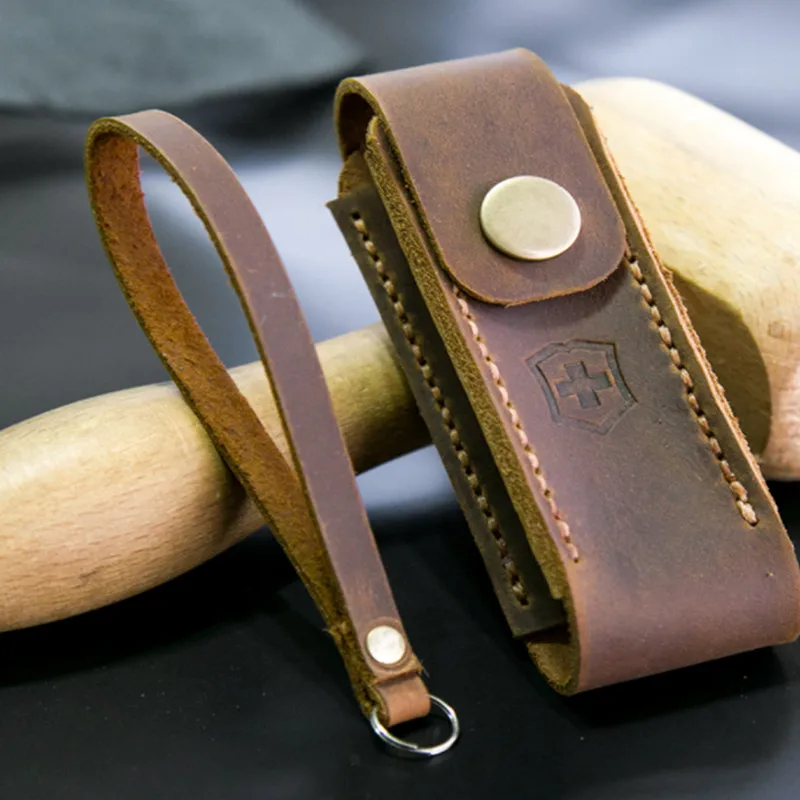 Многофункциональные инструменты для улицы чехол из 100% воловьей кожи с зажимом