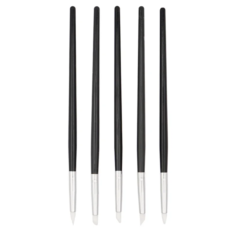 5pcs penna per modellare il Silicone dentale dentista scultura strumenti per intaglio punta composita resina denti spazzola M/S strumento per sbiancamento dei denti