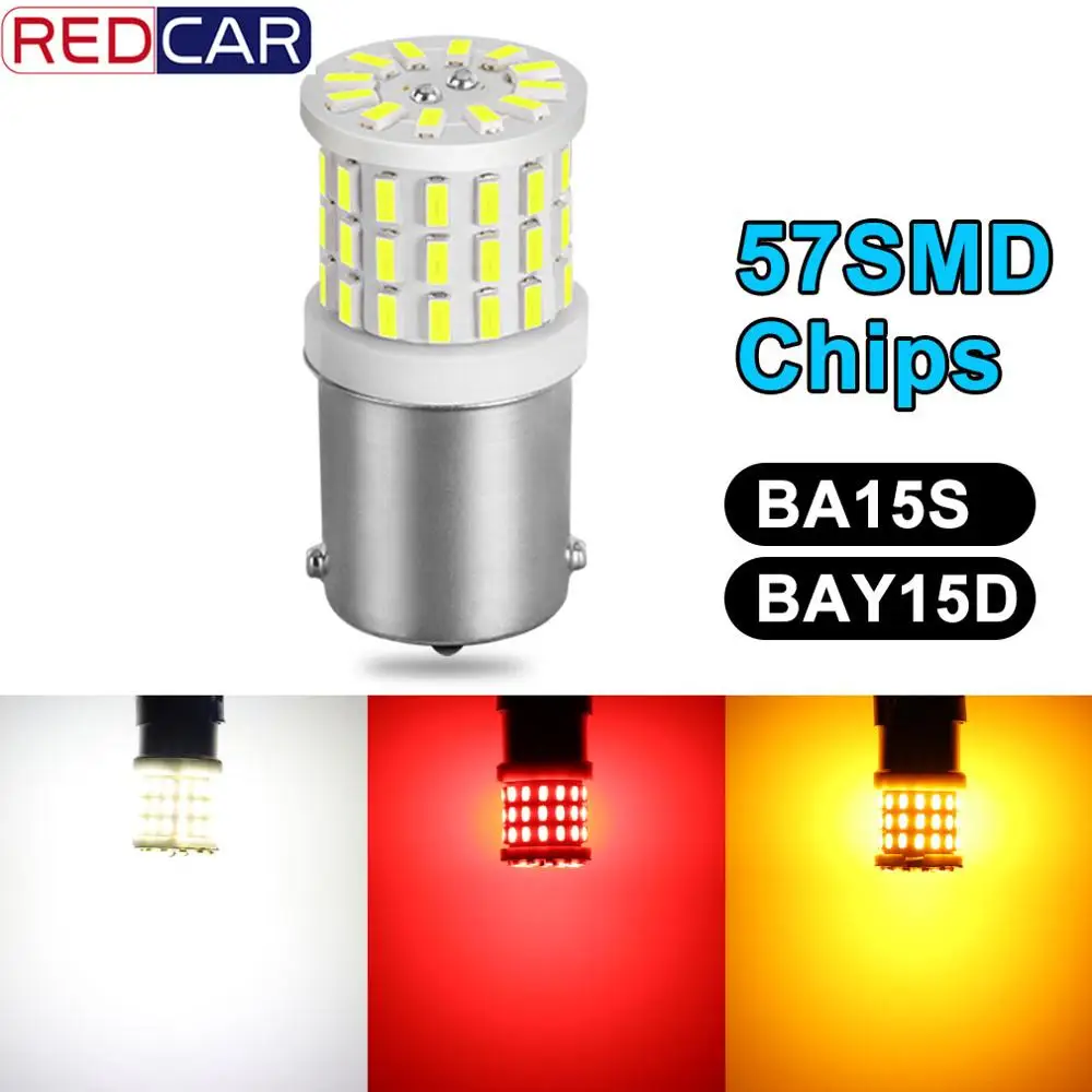 1 шт. 1157 P21/5 Вт BAY15D 1156 BA15S P21W светодиодный стоп-сигнал запасной светильник лампочка