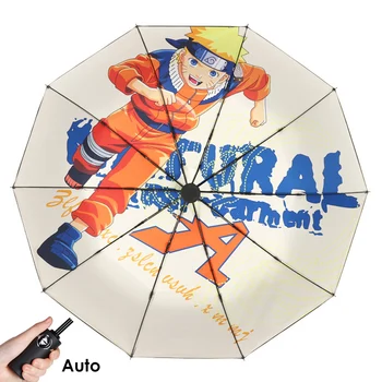 

Naruto Animation Kakashi Automatic Rain and Sun Umbrellas Dual-Purpose Men 3-Folding Windproof Sunshade Women Kids Guarda Chuva