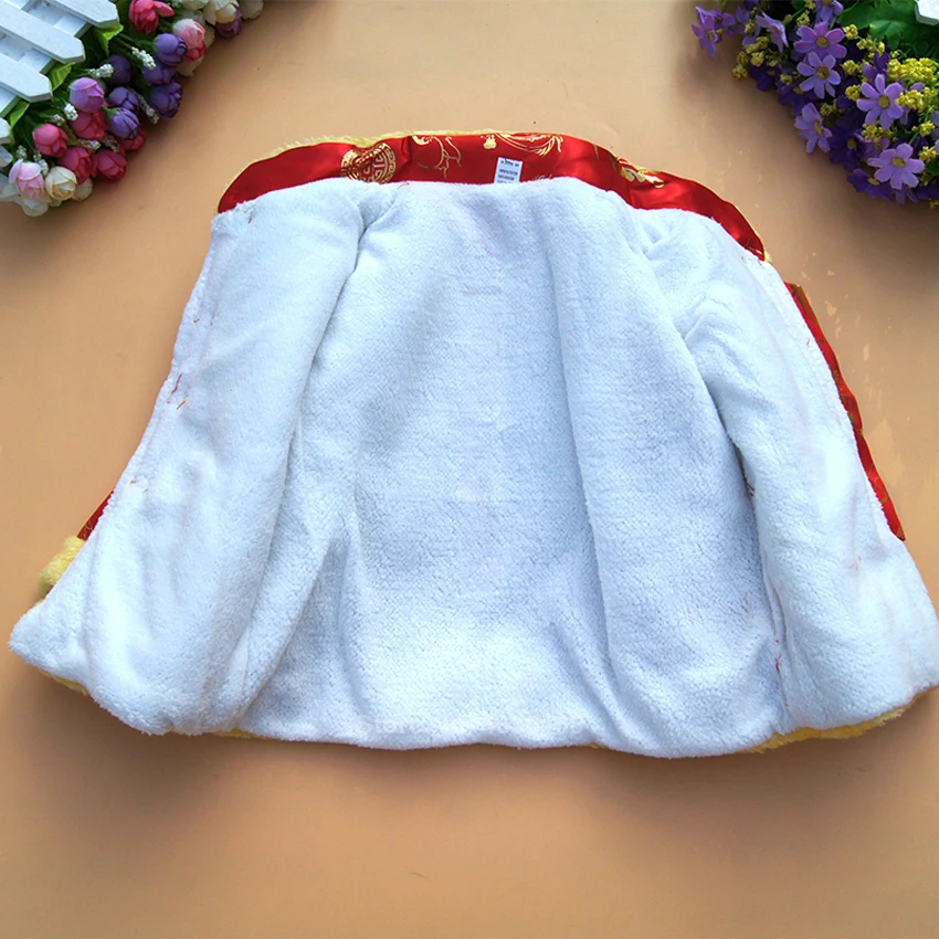 Новогодний зимний Традиционный китайский национальный костюм для детей, винтажный костюм для новорожденных мальчиков и девочек, подарок на день рождения