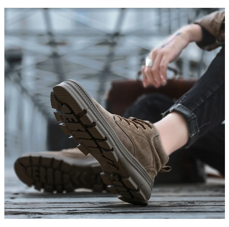 Чианг мужские водонепроницаемые походные ботинки Martens повседневные брендовые теплые походные кроссовки для зимних видов спорта на открытом воздухе Высококачественная Рабочая обувь