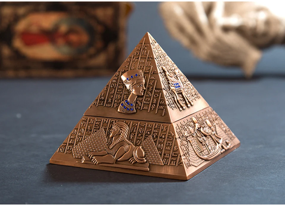 Египетская Пирамида Фараона пепельница Европейский бар офис дома практичная металлическая пепельница украшение