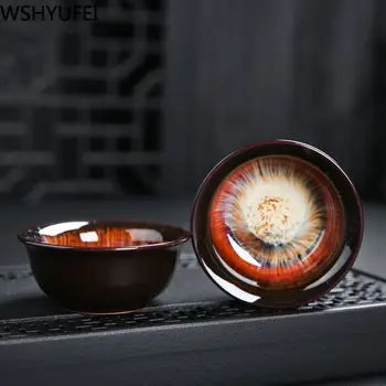 

New style Personality Kiln Change Ceramic teacup Travel convenience Tea set tea set Office household drinking utensils WSHYUFEI