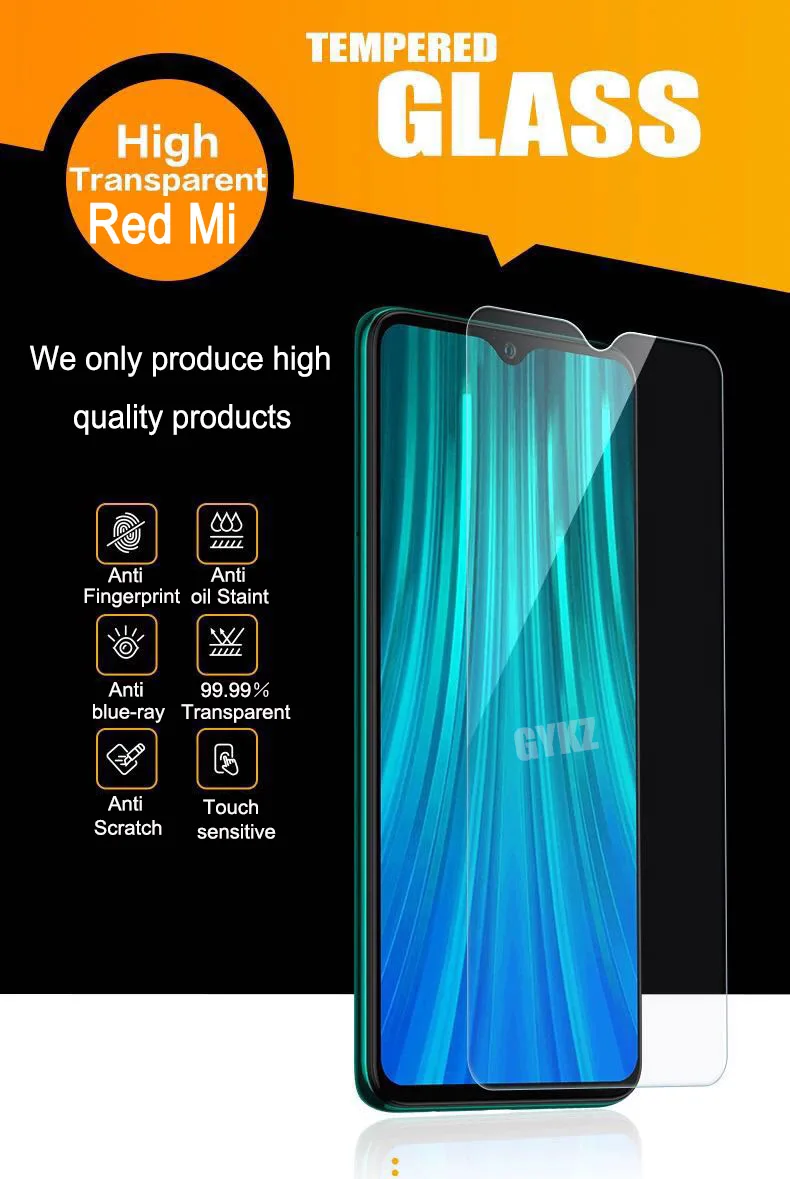2 шт закаленное стекло для Xiaomi Redmi Note 8 Pro защита экрана взрывозащищенное Закаленное стекло для Redmi Note 8 PRO стеклянная пленка
