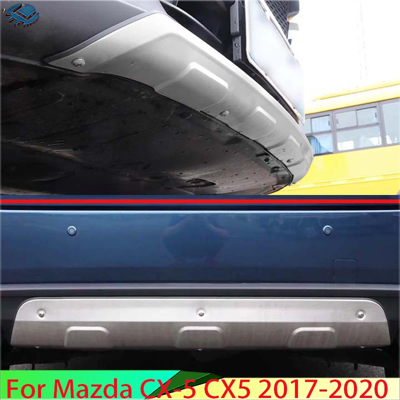For Mazda CX-5 CX5 2017-2020 Car Accessories Stainless Steel Front and Rear Bumper Skid Protector Guard Plate 2018 2019 | Автомобили и