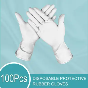 

100pcs Disposable Latex Gloves Dish washing/Kitchen/Garden Gloves Universal Home Cleaning Rubber Gloves