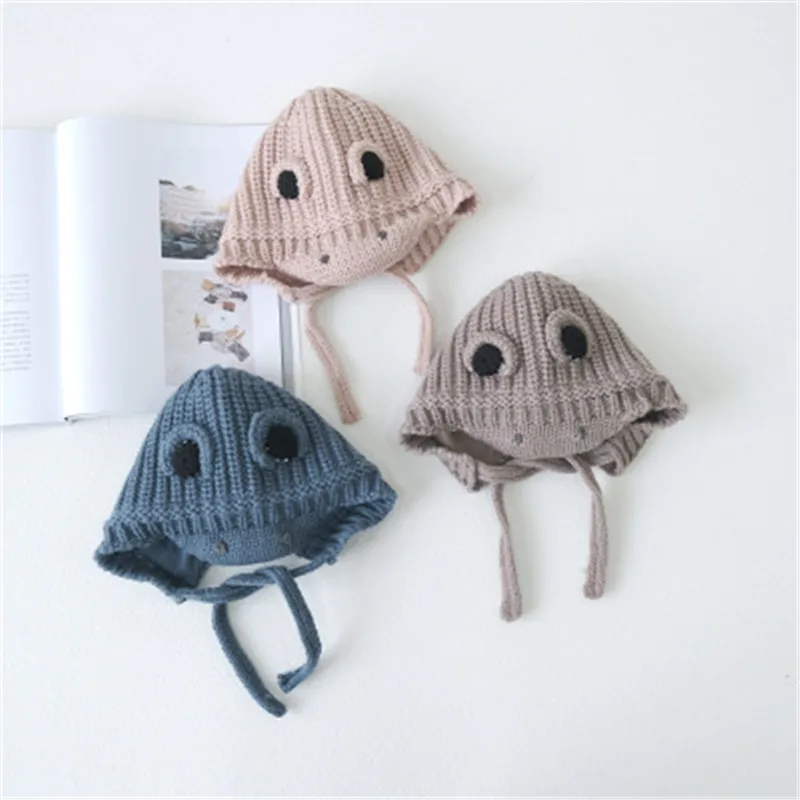Осенне-зимние теплые детские шапки Skullie Beanies с мультяшным динозавром модные аксессуары для девочек QNC