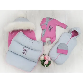 

Комплект для новорожденного "Мишутка" 4х предметный ЗИМА Комплекты на выписку и для прогулок 0-6 мес